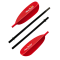 Aquabound StingRay Fibreglass 4pc Snap-Lock Paddle - NEW REDESIGNED SHAPE