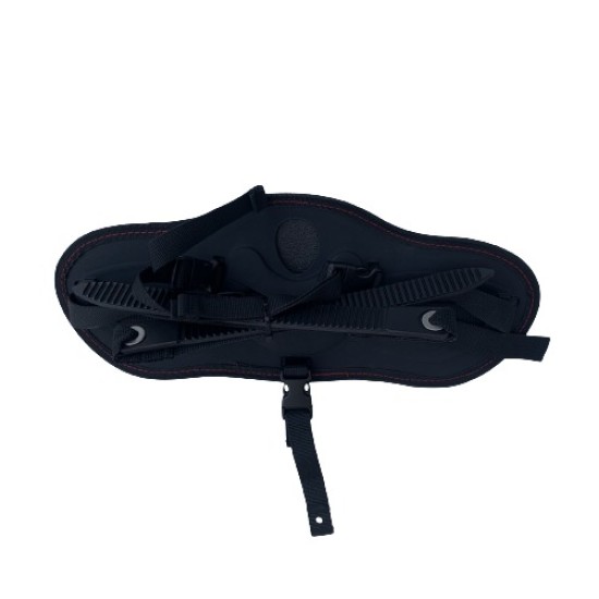 Dagger Whitewater Contour Backband - Black with Ratchet Straps