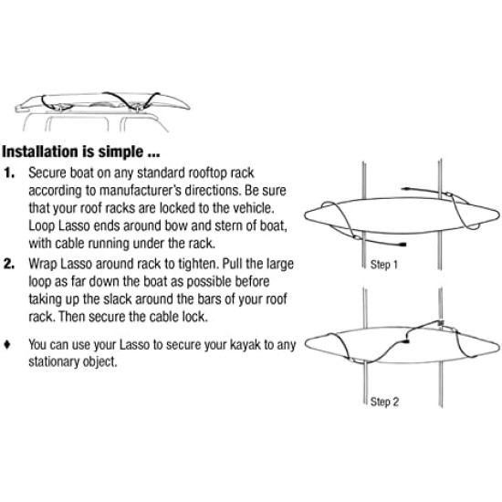 Harmony Cable Security Lasso Lock - Sit on Top