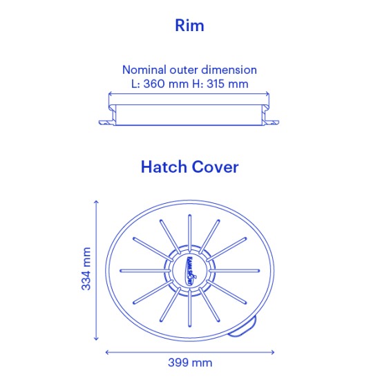 Valley Round & Oval Hatch Cover replacements by Kajak Sport