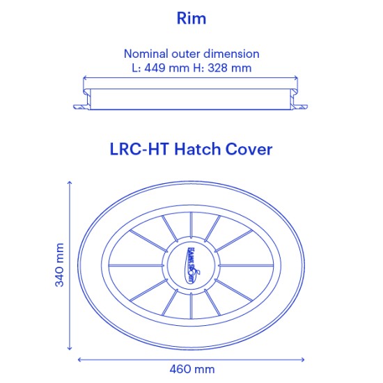 Kajak Sport LRC-HT Hatch Covers Oval 42/30 & 44/26