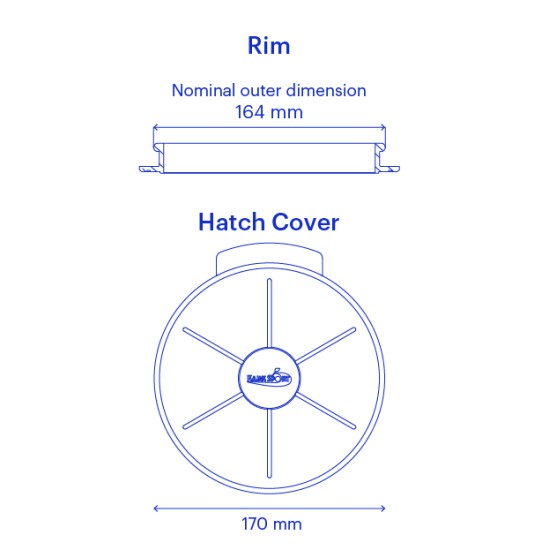 Kajak Sport Hatch Covers Original Round 10, 15, 20, 24