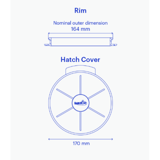 Kajak Sport New Silicon Hatch Covers Round 15, 20, 24