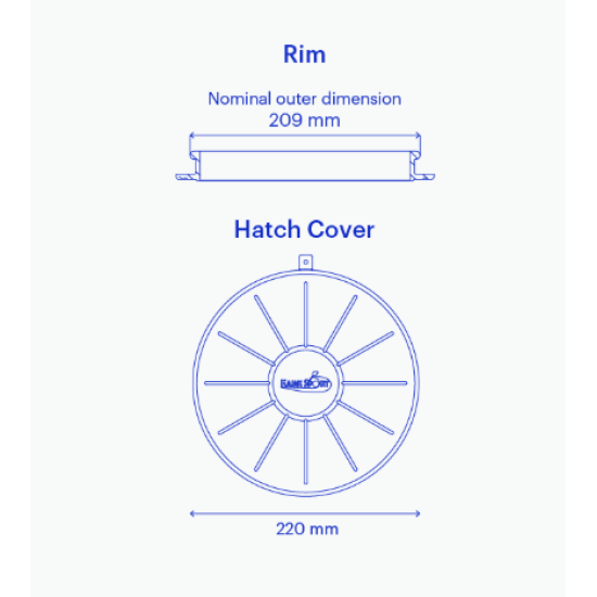 Kajak Sport New Silicon Hatch Covers Round 15, 20, 24